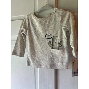 Carter's "Free Hugs" Cactus Long Sleeve T 9mo NWT